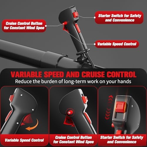TDH Backpack Leaf Blower,63CC Backpack Blower with 665 CFM & 205 MPH