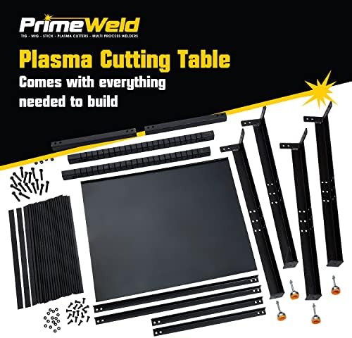 PrimeWeld Plasma Cutting Table with Replaceable Slats, Plasma Cutter Table, Cutting Equipment, 32" H x 21" W x 30" L