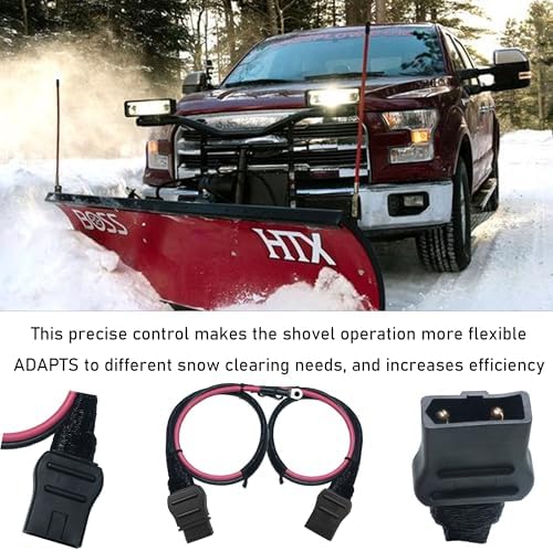Cable Plow and Truck Side 2-Pin with Dust Cover, Model 21294 8245 61169 8274, Western Plow Parts, Boss Plow Wiring Harness, Snow Plow for Truck, Fisher Plow Parts