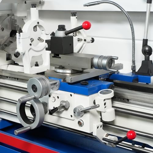 Mechmaxx 14" x 40" Industrial Metal Lathe Machine with Variable Speed DRO Gunsmith Gearhead Precision Turning Drilling Belt Drive，Model 1440GV