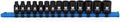 MIXPOWER 1/4" Drive Shallow Magnetic Impact Socket Set with Storage Rails, 14-Piece, 6 Point, 4-15mm, Metric, CR-MO