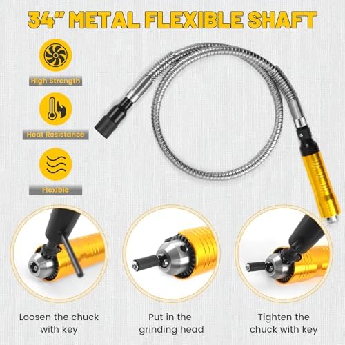 1200W 30000RPM Rotary Tool, Electric Flex Shaft Rotary Tool, Flex Shaft Grinder Hanging Carver, Foot Pedal Control, Wall Mount Metal Flexible Shaft, Rich Accessories for Jewelry Polishing Grinding