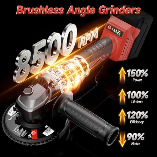 Cordless Angle Grinder Compatible with Milwaukee 18V Battery(NO Battery)
