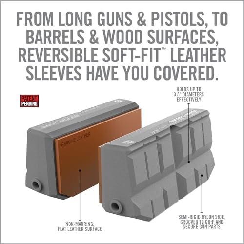 Real Avid Smart Jaws | Upgraded Vise Jaws | Versatile Vise Jaw Pads for Optimal Secure Fit on Variety of Shapes and Sizes (Soft-Fit Leather Sleeves)