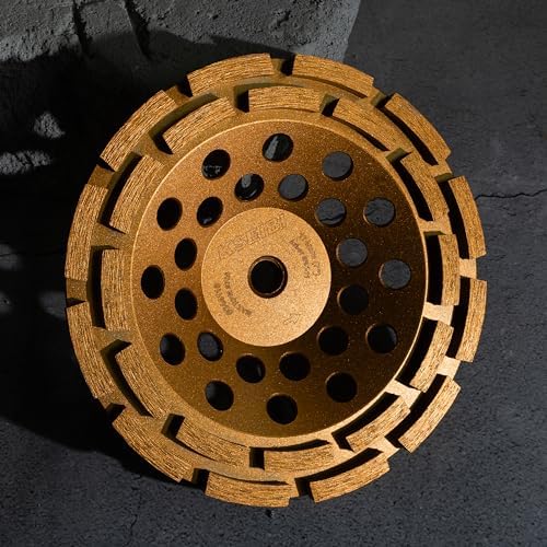 KSEIBI 644118 Diamond Concrete Grinding Wheel 7" x 5/8"-11 for Polishing and Cleaning Stone Concrete Surface, Cement, Marble, Rock, Granite, and Thinset Removing, Angle Grinder Wheels Cup
