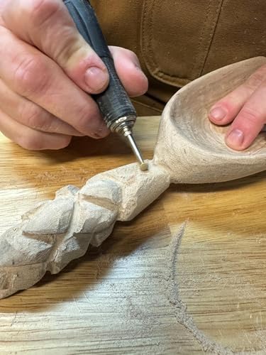 Kutzall 4-Piece Rotary Burr Detail Kit - 1⁄8" Shaft, Fine – Wood Carving Bit for Dremel, Foredom, Ryobi, DeWalt, Milwaukee Tools - Structured Tungsten Carbide, 18FKIT02