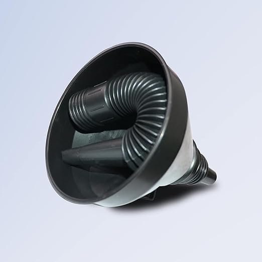 Plastic Oil Funnels for Automotive Use Set of 5, Large Flexible Fuel Funnel with Long Hose for Gas Transfer, Gasoline Funnels for Cars Boat Canning and Bottle