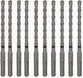 SDS Plus Bits (5/16"*6")-10PCS Rotary Hammer Drill Bits Set Cross Carbide Tips for Concrete, Brick, Cement Walls, Stone, Brick