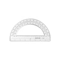 Pacific Arc's 8 Inch Plastic Protractor Clear Ruler