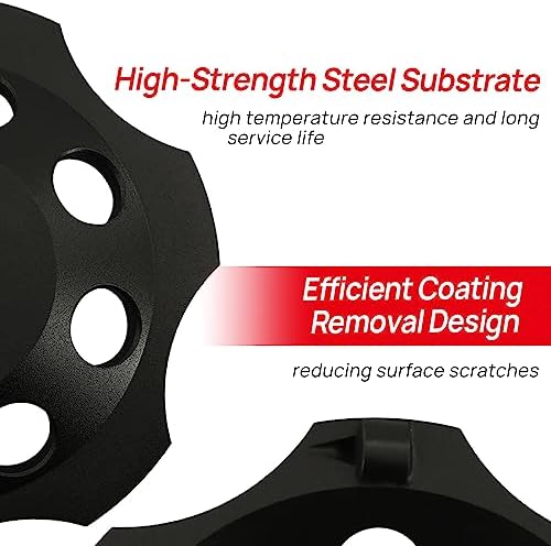 DT-DIATOOL PCD Diamond Grinding Cup Wheel 5 Inch Arbor 7/8" for Concrete Floor Epoxy Coating Adhesive Residue Paint Coatings(2-Pack)