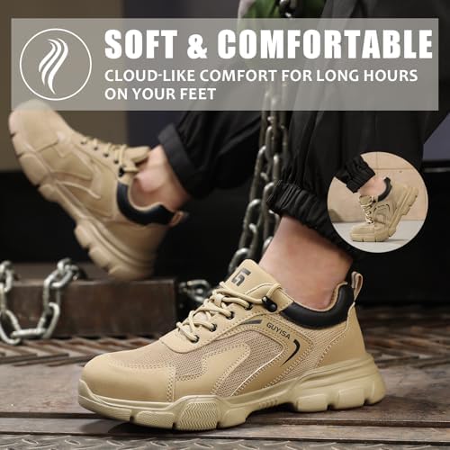 Steel Toe Shoes for Men Puncture Resistant Mens Safety Work Shoes