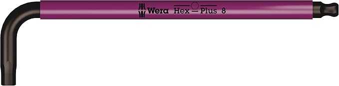 Wera 05133165001 950/9 HEX-PLUS MULTICOLOUR 3 L-KEY SET, METRIC, BLACKLASER, 9 PIECES