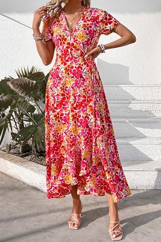 PRETTYGARDEN Women's Boho Floral Summer Maxi Dresses