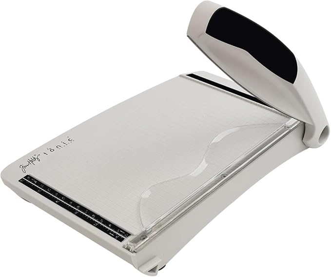 Tonic Studios Paper Cutter Tool - Guillotine Paper Trimmer for Scrapbooking, Vinyl, and Craft Paper - 8.5 Inch Cutting Length with Ruler and Grid Lines