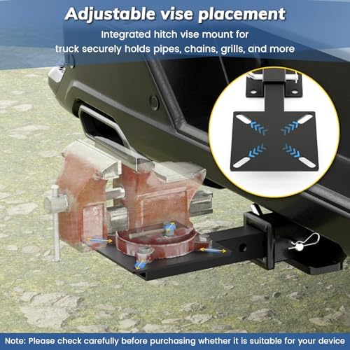 Hitch Vise Mount for Truck, Trailer Receiver & Bench for Hitch Table