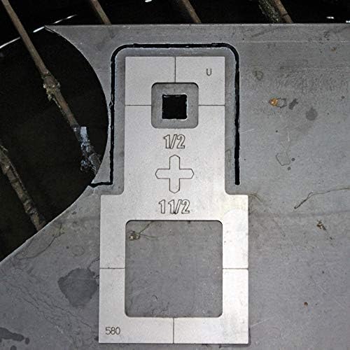 Plasma Stencil - Square Cutter Guide - 5 pc. Kit - .580"