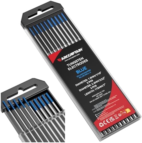 ARCCAPTAIN TIG Tungsten, TIG Welding Tungsten Electrode Blue 2% Lanthanated