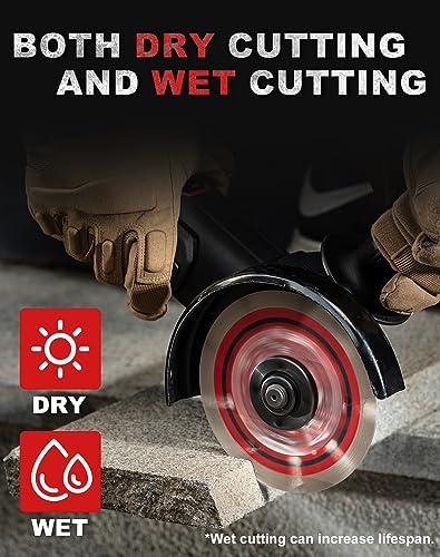EZARC 4-1/2 inch Diamond Saw Blades for Angle Grinder, 3PCS 4.5" Diamond Cutting for Stone, Granite, Concrete, Porcelain, Ceramic, Granite Marble Tile (Mix Pack)
