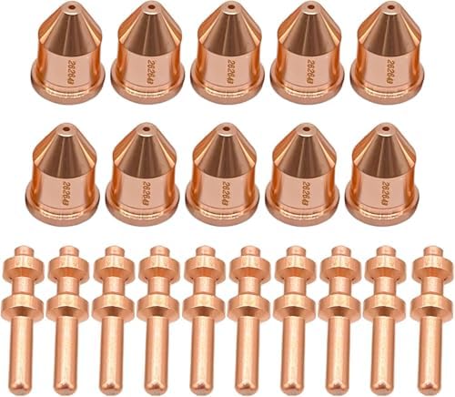 10Pcs 262643 Nozzle Tip 40A 10Pcs 256026 Electrodes Fit Miller XT60