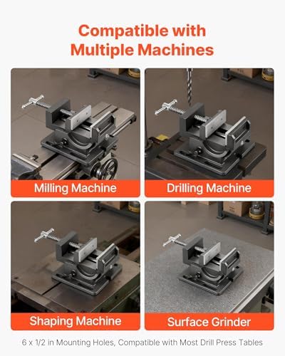 VEVOR Tilting Vise, 4.25 Inch Jaw Width, Portable Drill Press Bench Vise, 0–90° Adjustable Tilt, Durable Cast Iron Construction, Workbench Vice for Woodworking, for Benchtops and Drill Presses, Black