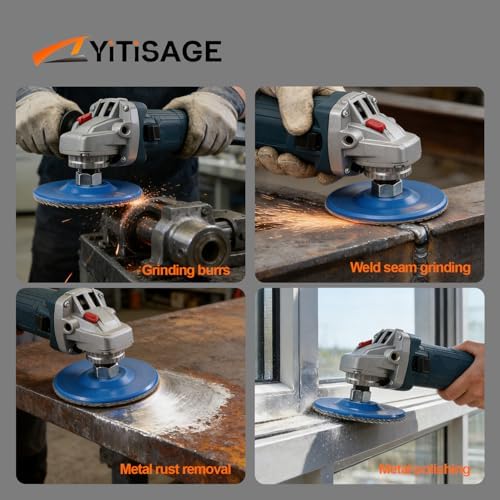 4.5" Diamond Flap Disc,Plastic Back Grinding Wheel for Marble,Ceramics,Sander Tile,Stone,Glass,Concrete(Grit 120-1pc)