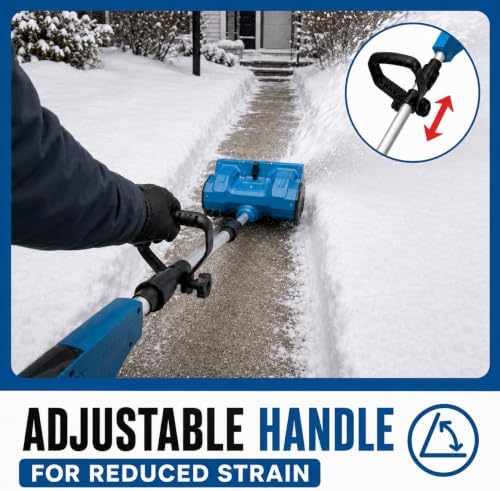 21V Cordless Electric Snow Shovel, 12.5-Inch Battery Snow Blower