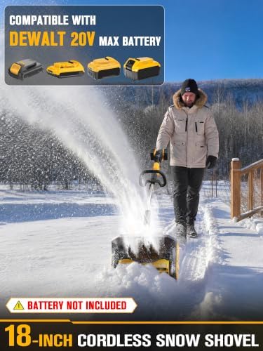 HEINPRO Cordless Snow Shovel Compatible with DeWalt 20V Max Battery