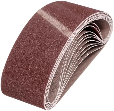 HARFINGTON 3 x 18 Inch Sanding Belts, 12 Pcs 80 Grits Aluminum Oxide Abrasive Belt Sander File Belt for Woodworking, Metal Polishing, Knife Sharpener