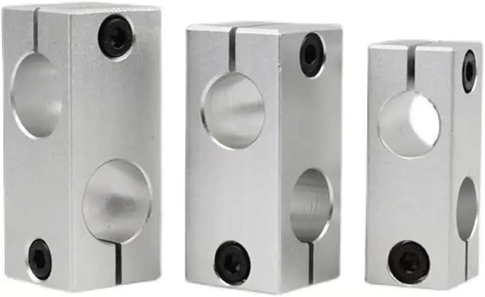 Optical Shaft Cross Clamp Fixed Bracket Parallel and Vertical Connection Locking Aluminum Double Hole Same Diameter Connector (Color : 50mmx50mm)