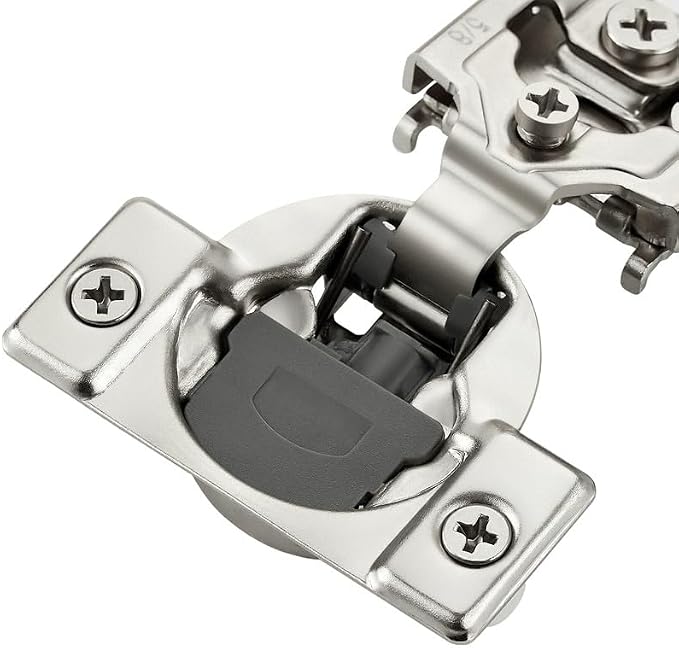 Ravinte 2 Pack 1 Pair 5/8 inch Overlay Soft Close Kitchen Cabinet Hinges Stainless Steel Adjustable Kitchen Hinges Satin Nickel Cabinet Hardware