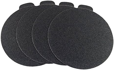 Starcke 5 inch Sanding Discs Round Sand Paper Discs 80 Grit, 100 Pack Black Silicon Carbide Sanding Disc, Adhesive PSA Tab Orbital Sander Pads for Wood, Glass, Metal, Concrete & Composites, Wet & Dry
