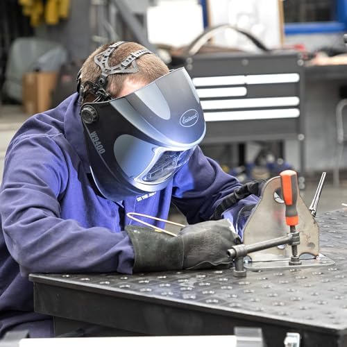 Eastwood W9400 Wide View MIG TIG Weld Welding Helmet | True Color Lens | DIN 4-15 Shade Adjustment | Ultra-Fast Auto-Darkening