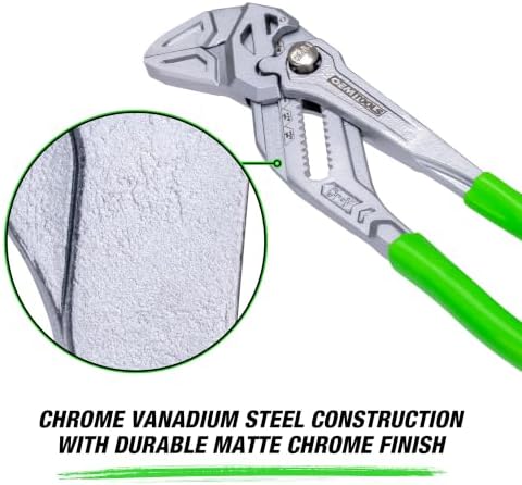 OEMTOOLS 7,10, & 12 Inch Pliers Wrench Set with Adjustable CR-V Steel Jaws