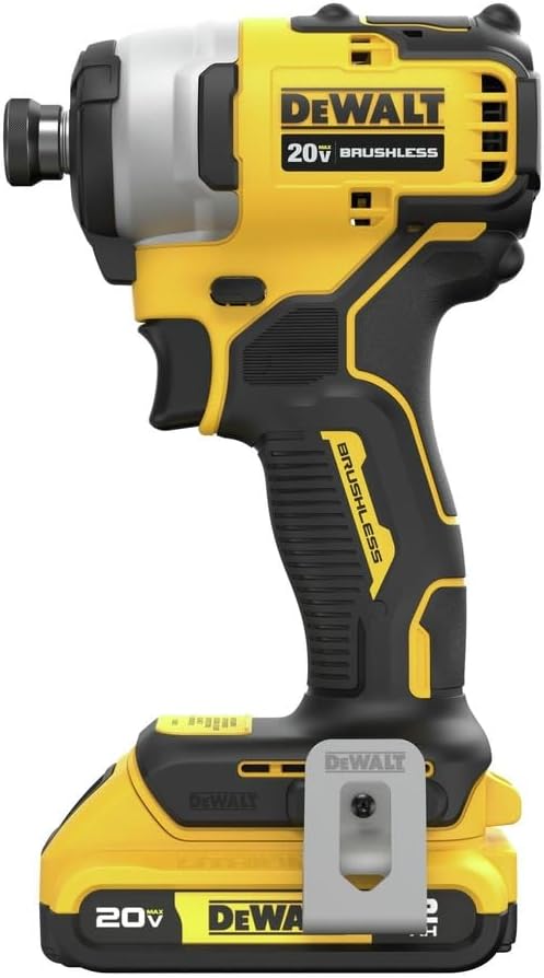 DEWALT DCF809D1R 20V MAX ATOMIC Lithium-Ion Brushless 1/4 in. Cordless Impact Driver Kit (2 Ah) (Renewed)
