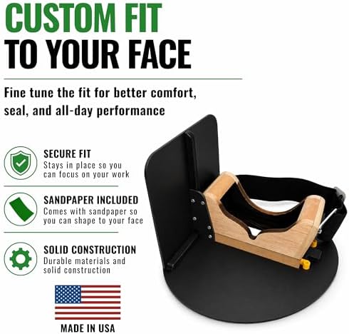 Black Flip-Up Pancake Welding Hood Right Handed, 2" x 4-1/4" Lens Welding Shield, ANSI Z87.1, Lightweight Low Profile, MADE IN USA