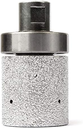 Z-LION 2" Diamond Drum Wheel Vacuum Brazed Grinding Sanding Wheel with 5/8-11 Thread for Stone Sink Hole Edge