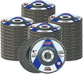 Sali 48 Pack Flap Disc 60 Grit 4.5" x 7/8-Inch Sanding Disc Bevel Type #29 Premium and Industrial Grade Angle Grinder Grinding Wheel High Performance Edge Grinding