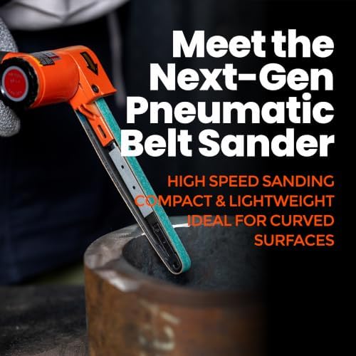 1/2"x18" Air Belt Sander with 20Pcs Zirconia 40/60/80/120 Grit Belts