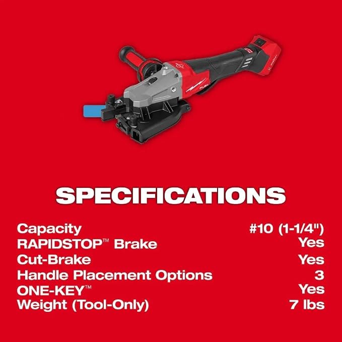 3675-20 Brushless Rebar Cutter for Milwaukee M18 FUEL 18V #10 1-1/4" Cordless Rebar Cutter - Bare Tool
