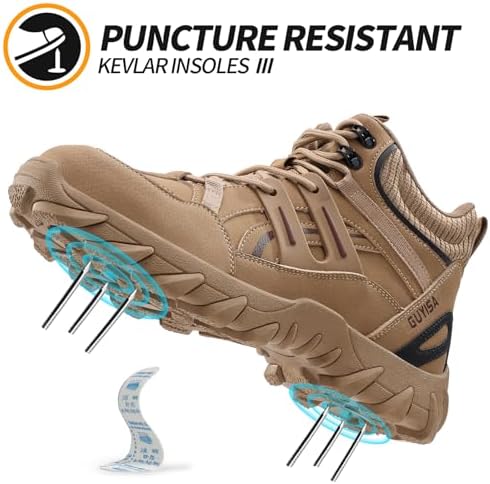 Steel Toe Boots for Men Work Indestructible Safety Boots