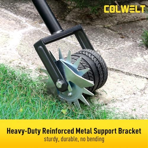 Colwelt Rotary Edger Lawn Tool, 59’’ Manual Lawn Wheel Rotary Grass Edger