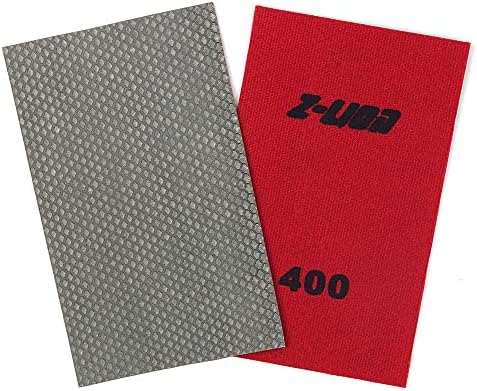 Z-Lion Diamond Abrasive Paper Sheets 400 Grit Diamond Sandpaper for Grinding Stone Glass Ceramic 2-Pcs