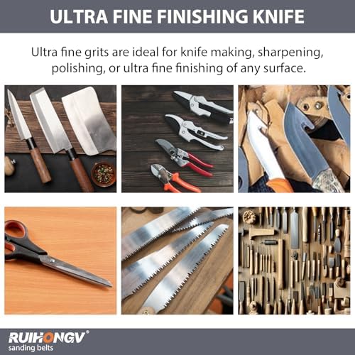 1x30 Sanding Belts for Knife Sharpening, 1000/2500/5000 Grit, 6 Pack