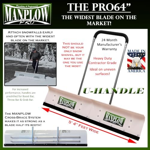 PRO Snow Pushers (U-Handle, 64")