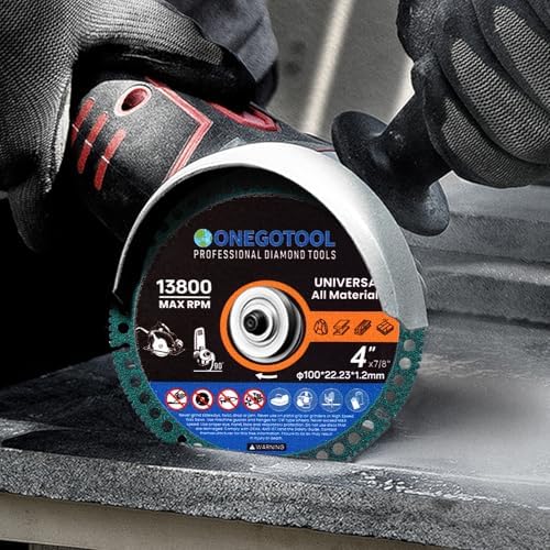 4 inch Indestructible Cutting Discs for Angle Grinder 7/8" Blades Cut Off Wheels Tool Diamond Metal rebar Porcelain Tile Granite Marble Smooth Cutter (3pcs)