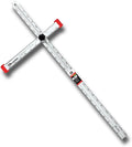 Kapro - 317 Adjustable Drywall T-Square Tool - Aluminum - for Layout and Marking - Features Sliding Head and Dual Directional Printed Scale - 48 Inch