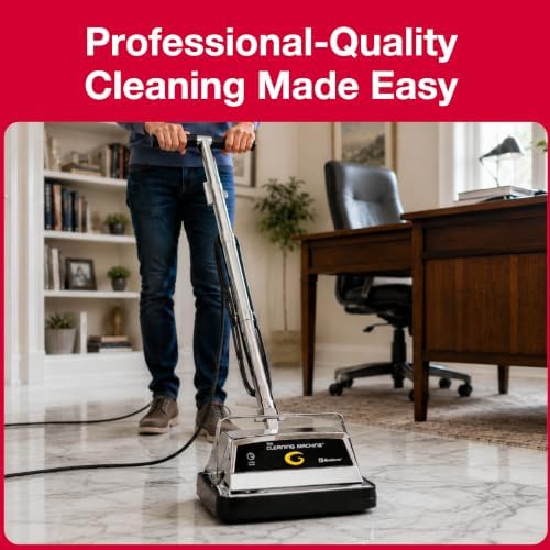 Koblenz P-1800 Floor Polisher and Buffer, 12 in Twin Brush, 2 Speeds, Gold