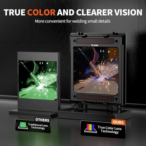 JASIC Auto Darkening Welding Helmet, Large Viewing Screen Welding Hood