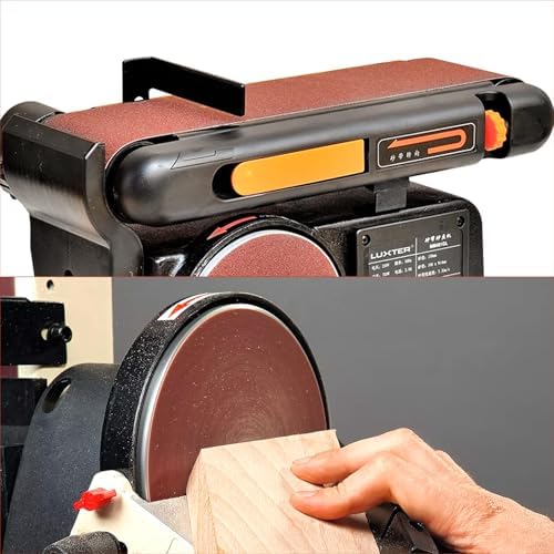 37Pcs 4x36Inch Sanding Belts, Aluminum Oxide Belt Sander(80/100/120/150/240/400 Grit), 6inch No-hole Sanding Disc(80/100/120/180/240/400 Grits) for Power Combination Disc Belt Sanders