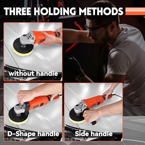 1580W Rotary Car Buffer Polisher 7 Variable Speed for Polishing Waxing